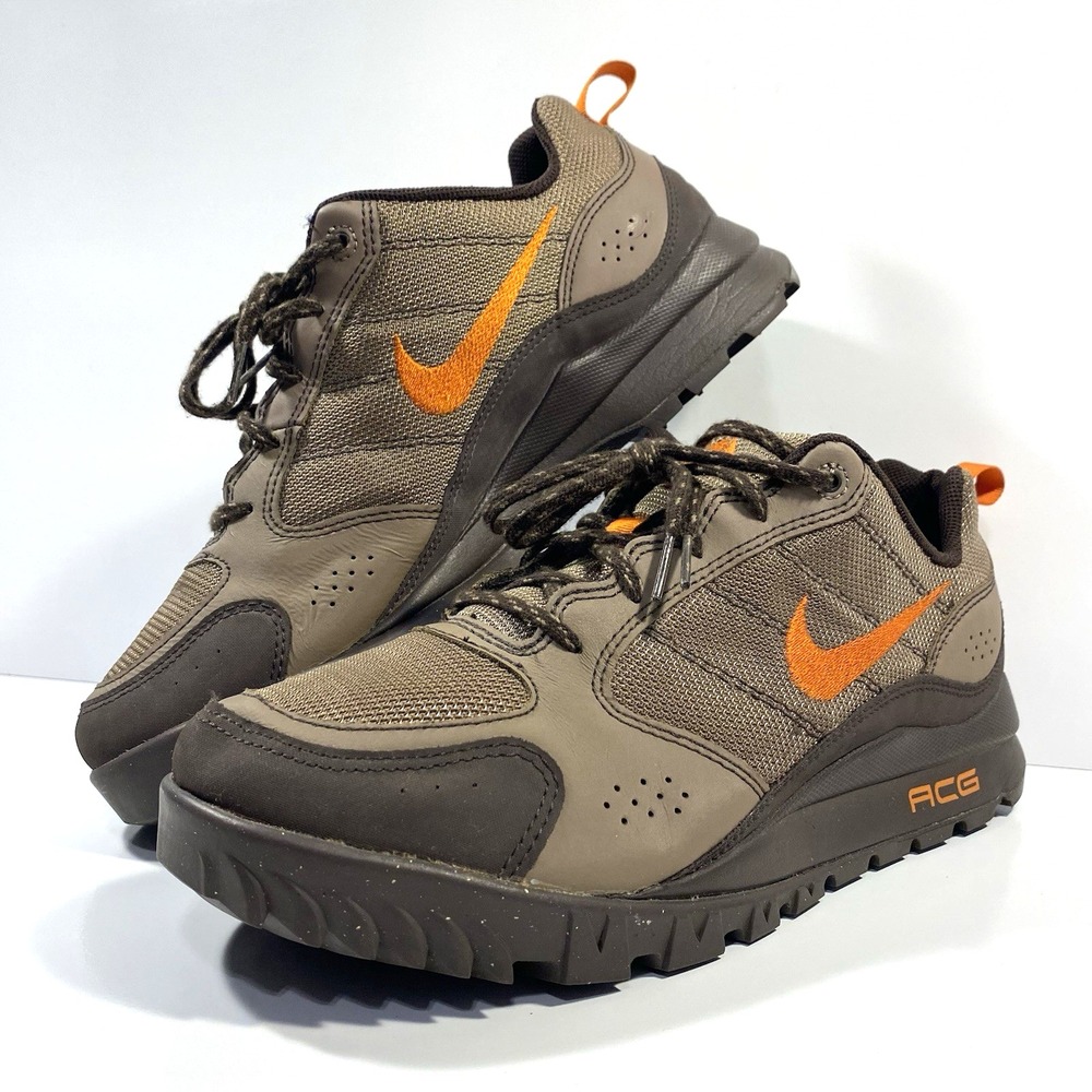 Nike Mens Size 10 Air Wildtrail ACG Hiking Shoes Brown Orange 324677-282